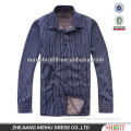 Fashionable England Slim fit style Stripe 100%Cotton office thicken shirt for men with villus
